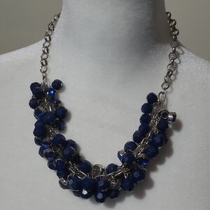 Elegant Blue Beaded Necklace